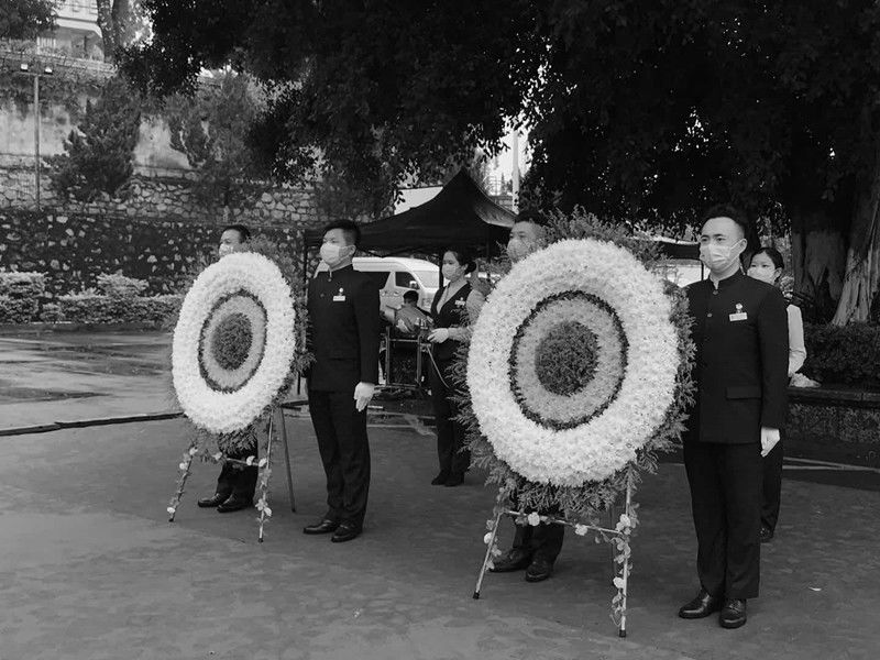 今天早上中山市殡仪馆举行清明公祭仪式
